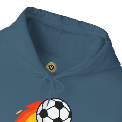 Soccer Fire Ball Hoodie - Men's Heavy Blend Hooded Sweatshirt