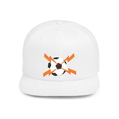 Soccer flat bill snapback hat – adjustable, stylish, and perfect for streetwear, casual outings, festivals, and gifting.