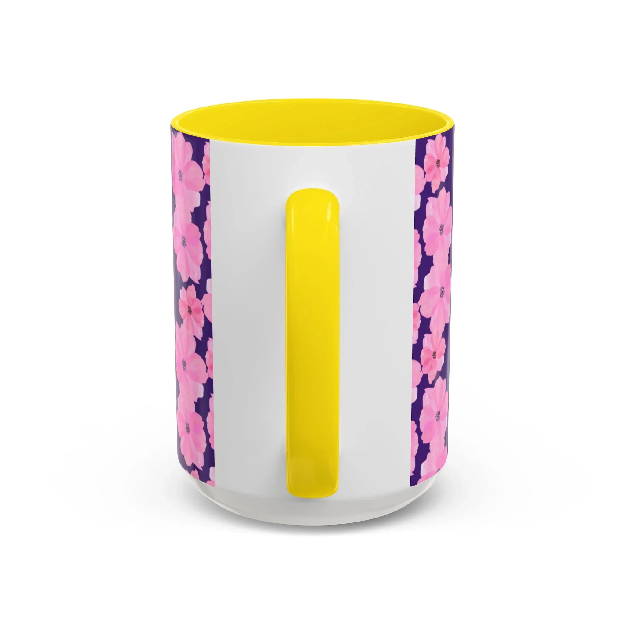 Chic Floral Coffee Mug - Pink Blossoms on Dark Background - RizQ Life 