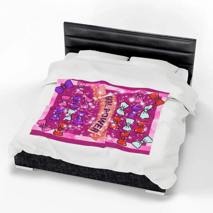Girl Power Plush Blanket - Cozy Kids Throw & Inspirational Home Decor Gift - RizQ Life 