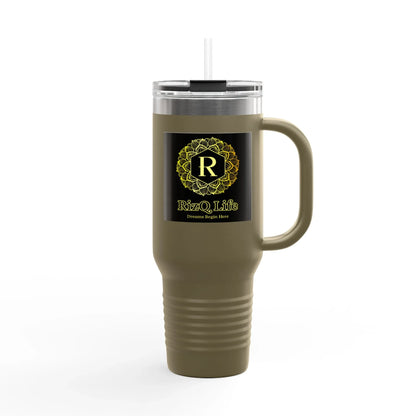 RizQ Life 40oz Insulated Travel Tumbler with Handle