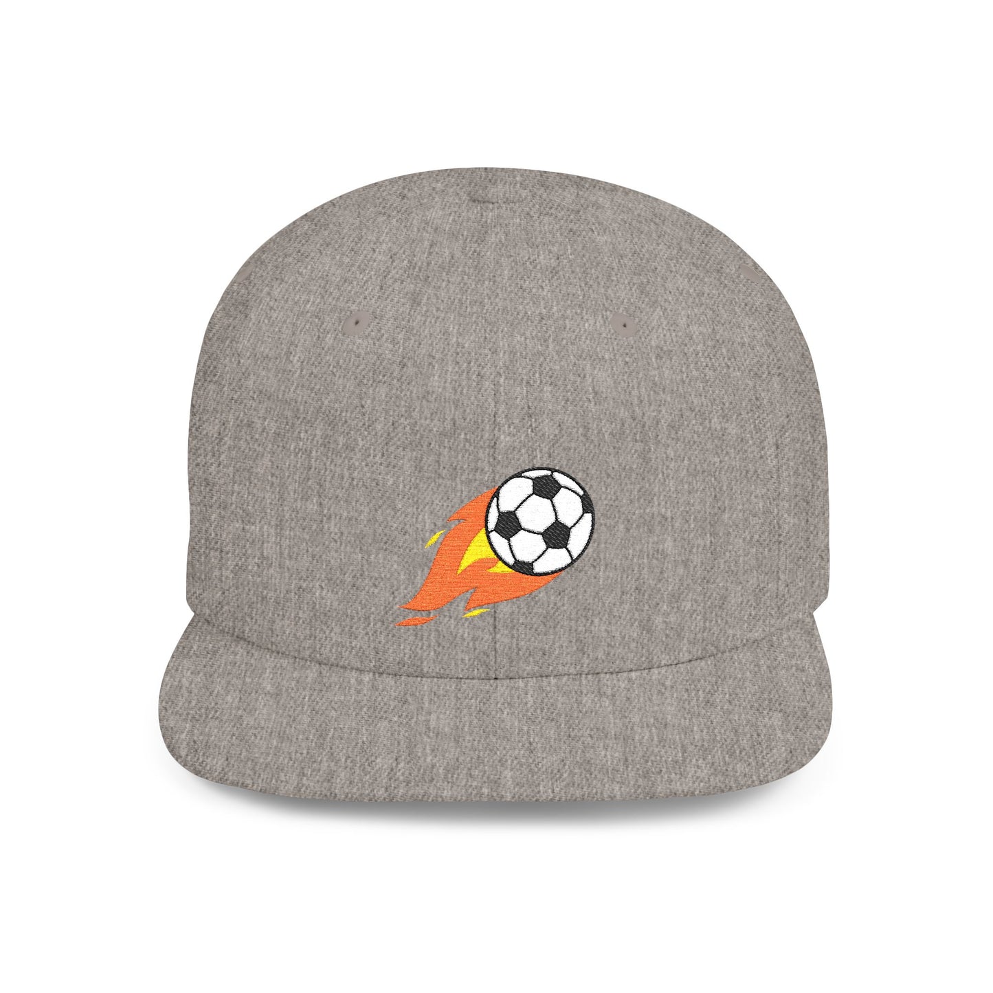 Soccer Ball Flat Bill Snapback Hat - Stylish Snapback Cap for Casual Outfits and Streetwear