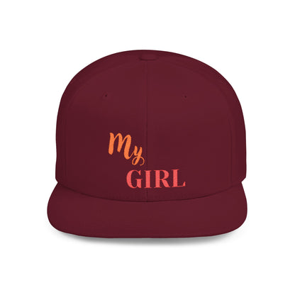 Casquette My Girl Snapback – casquette tendance à visière plate ajustable pour femmes et adolescentes. Idéale pour un look décontracté, les festivals et les cadeaux.