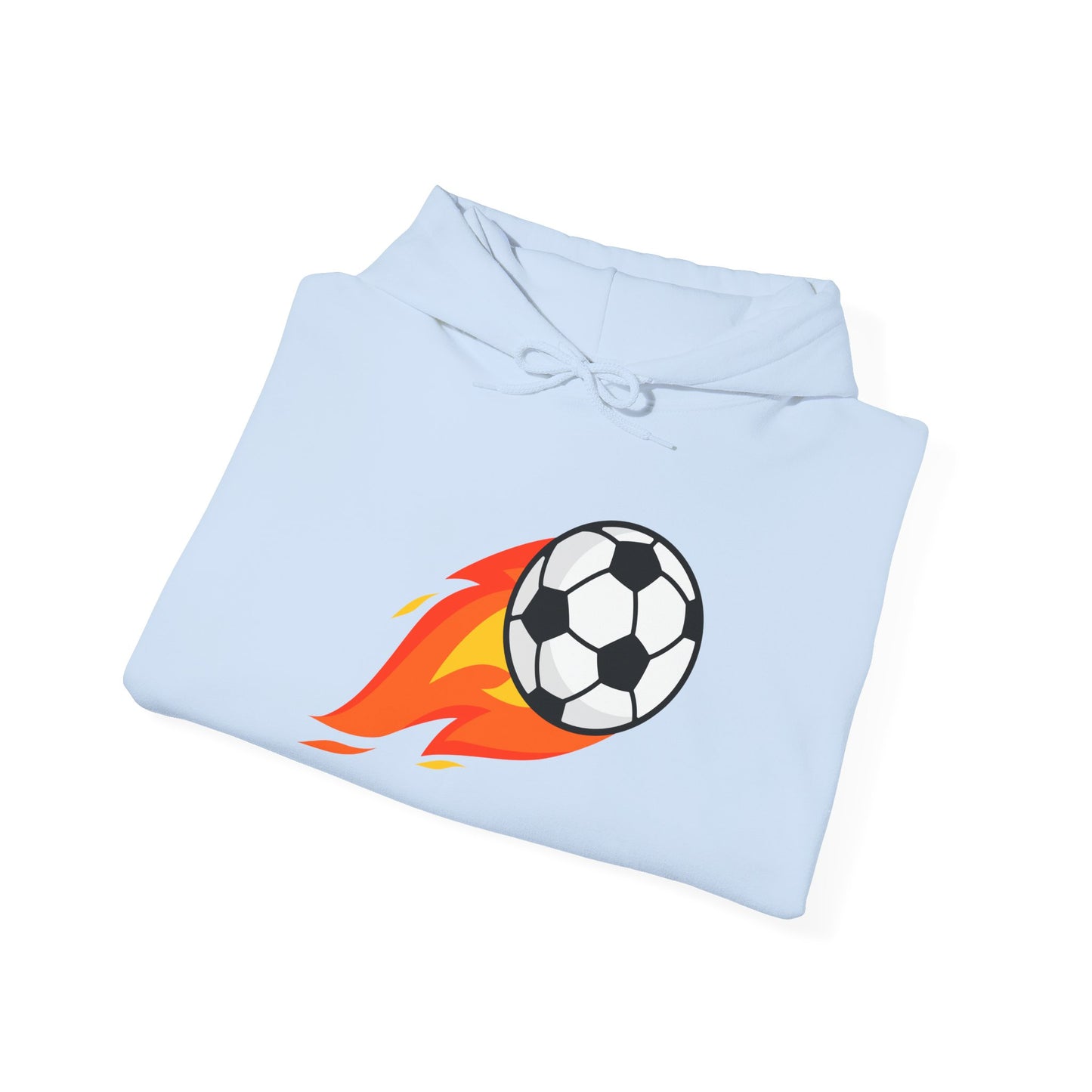 Soccer Fire Ball Hoodie - Men's Heavy Blend Hooded Sweatshirt