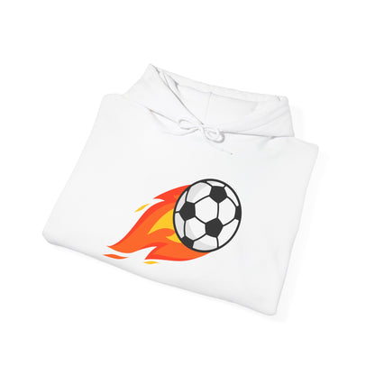 Soccer Fire Ball Hoodie - Men's Heavy Blend Hooded Sweatshirt