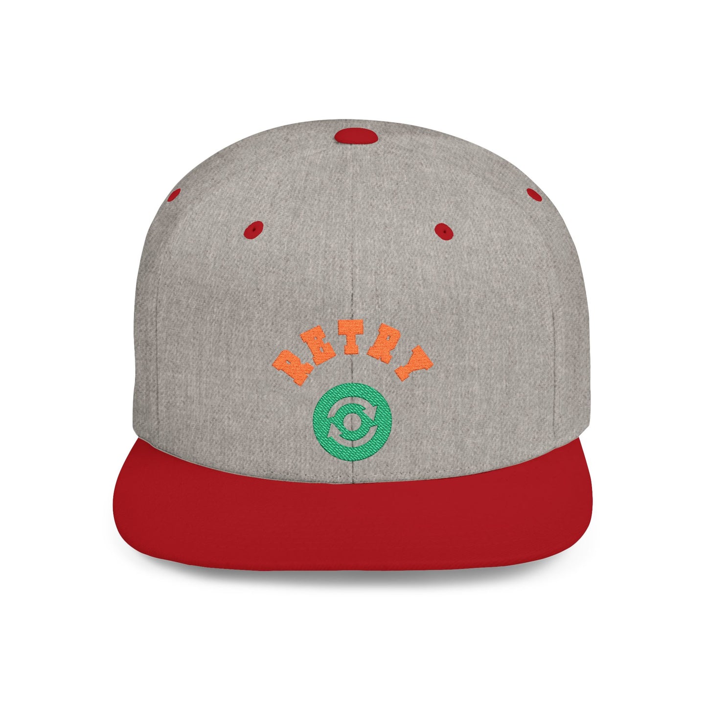 Retry Vintage Flat Bill Snapback Cap – Adjustable streetwear hat for men & women. Ideal gift for casual fashion, festivals, and urban style.
