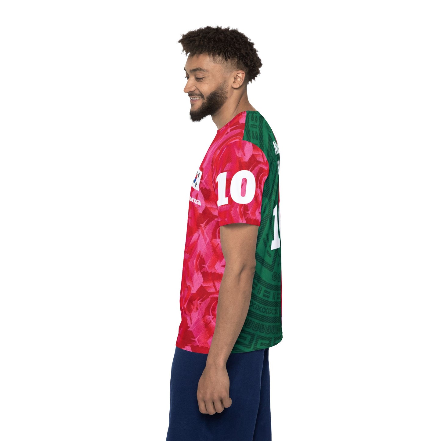 Mexico vs Korea Split-Flag Soccer Jersey — Custom Name & Number