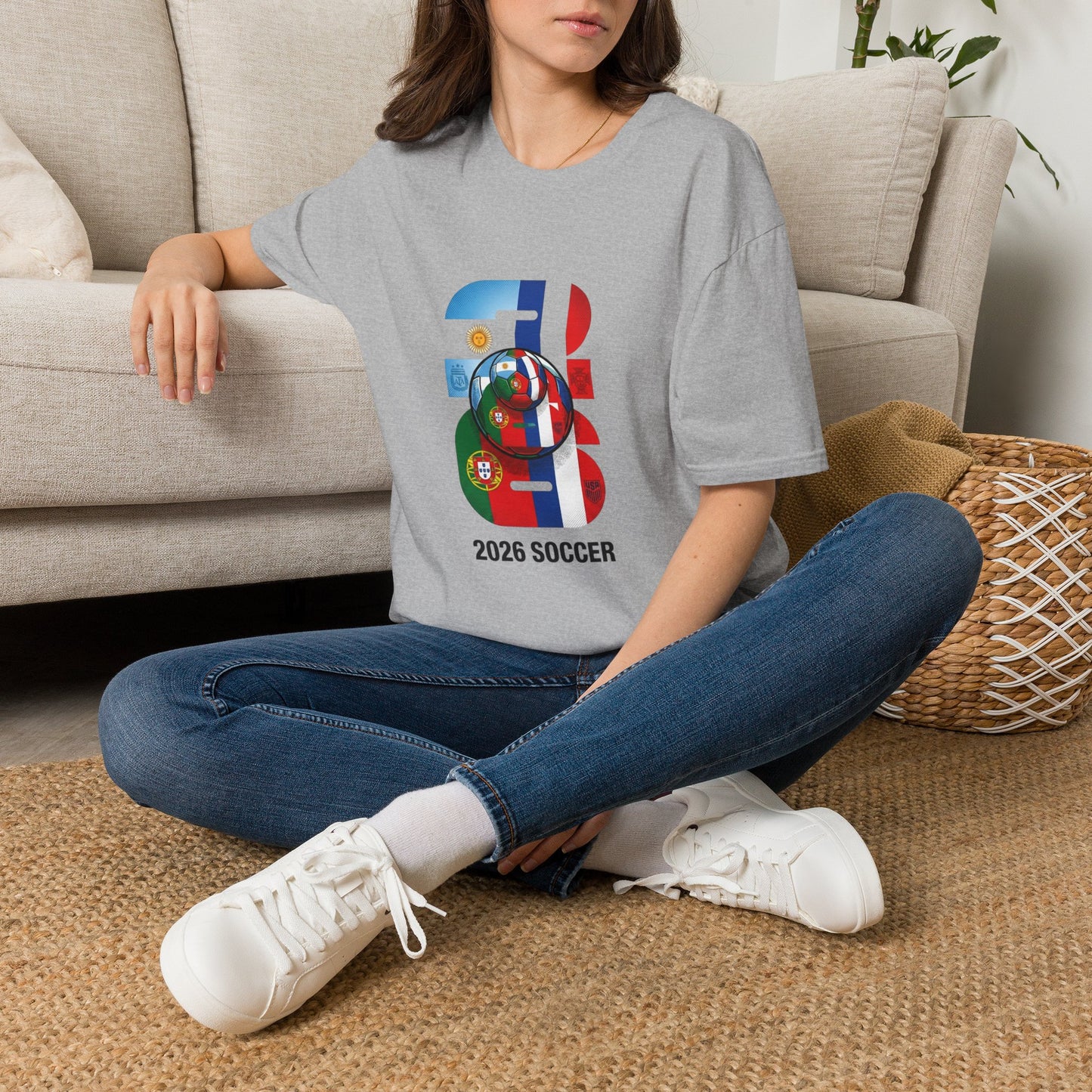 2026 Soccer World Flags T-Shirt | Football Tournament Graphic Tee