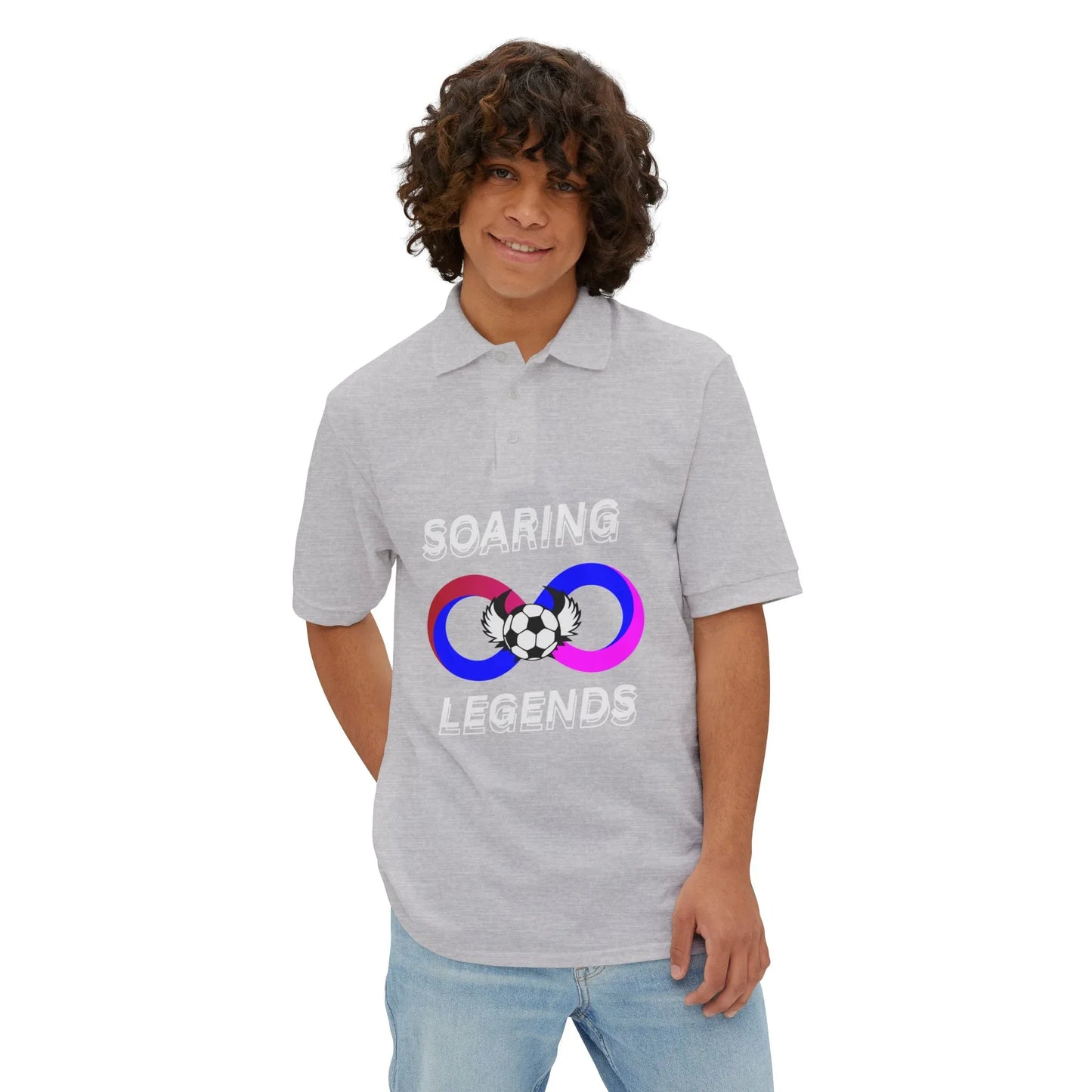 Men's Piqué Polo - Soaring Legends Soccer Shirt - RizQ Life 