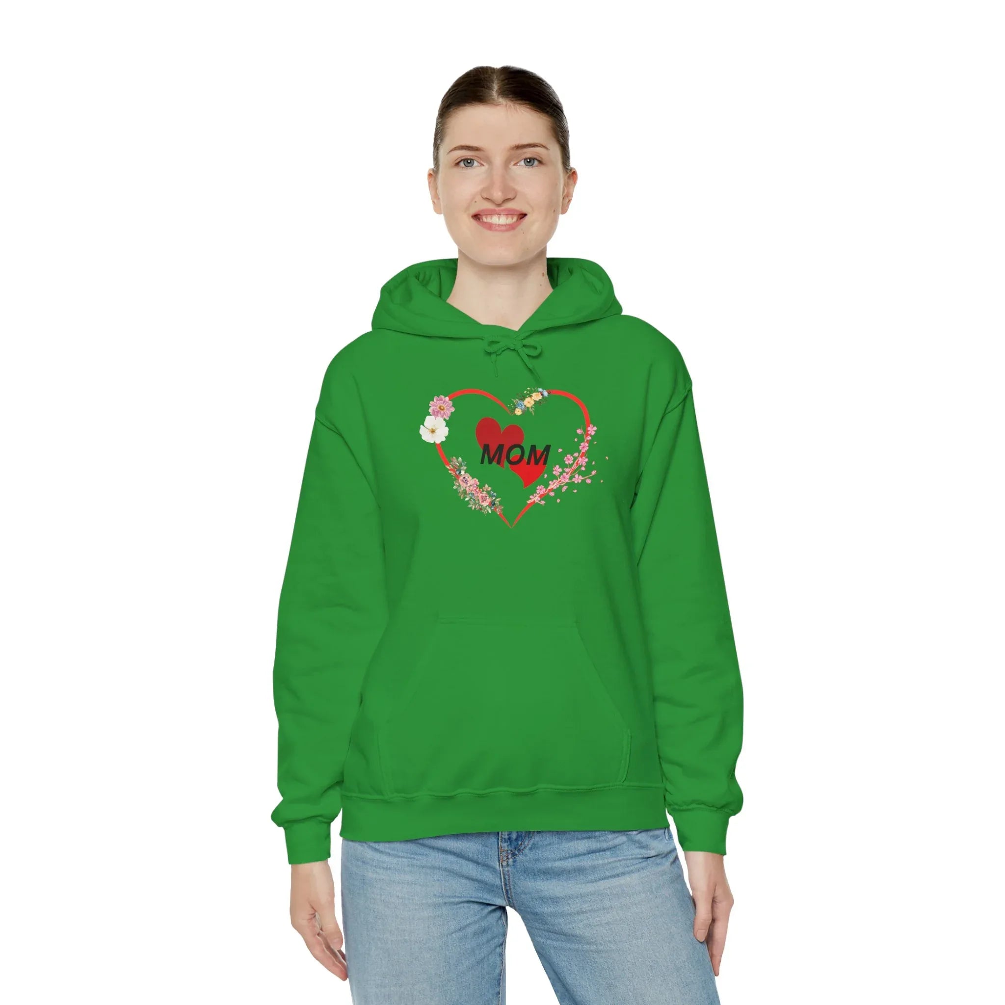 Mom Love Hoodie - Floral Heart Design - Perfect Gift for Mother's Day - RizQ Life 