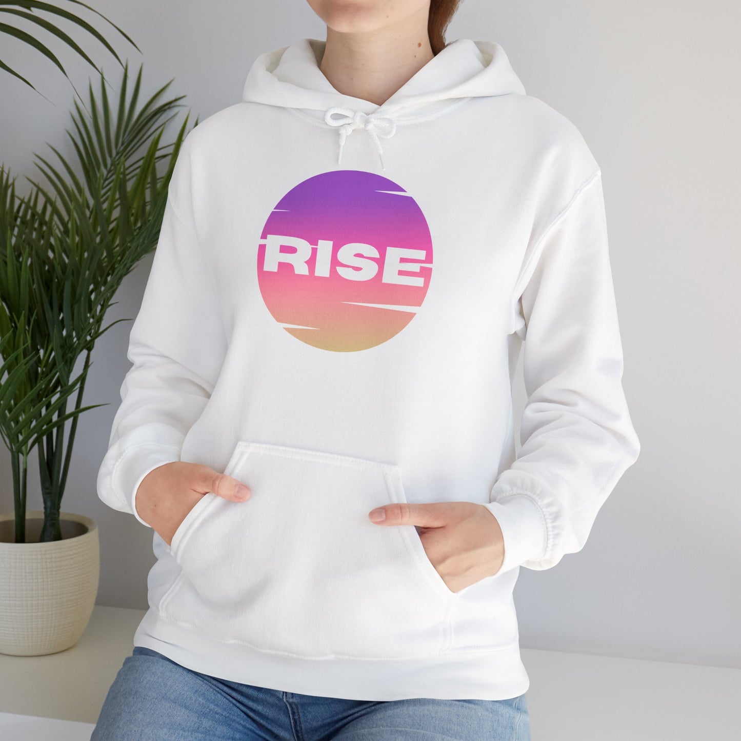 Women's Rise Graphic Hoodie - Cozy & Inspirational Sweatshirt