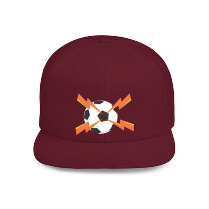 Soccer flat bill snapback hat – adjustable, stylish, and perfect for streetwear, casual outings, festivals, and gifting.