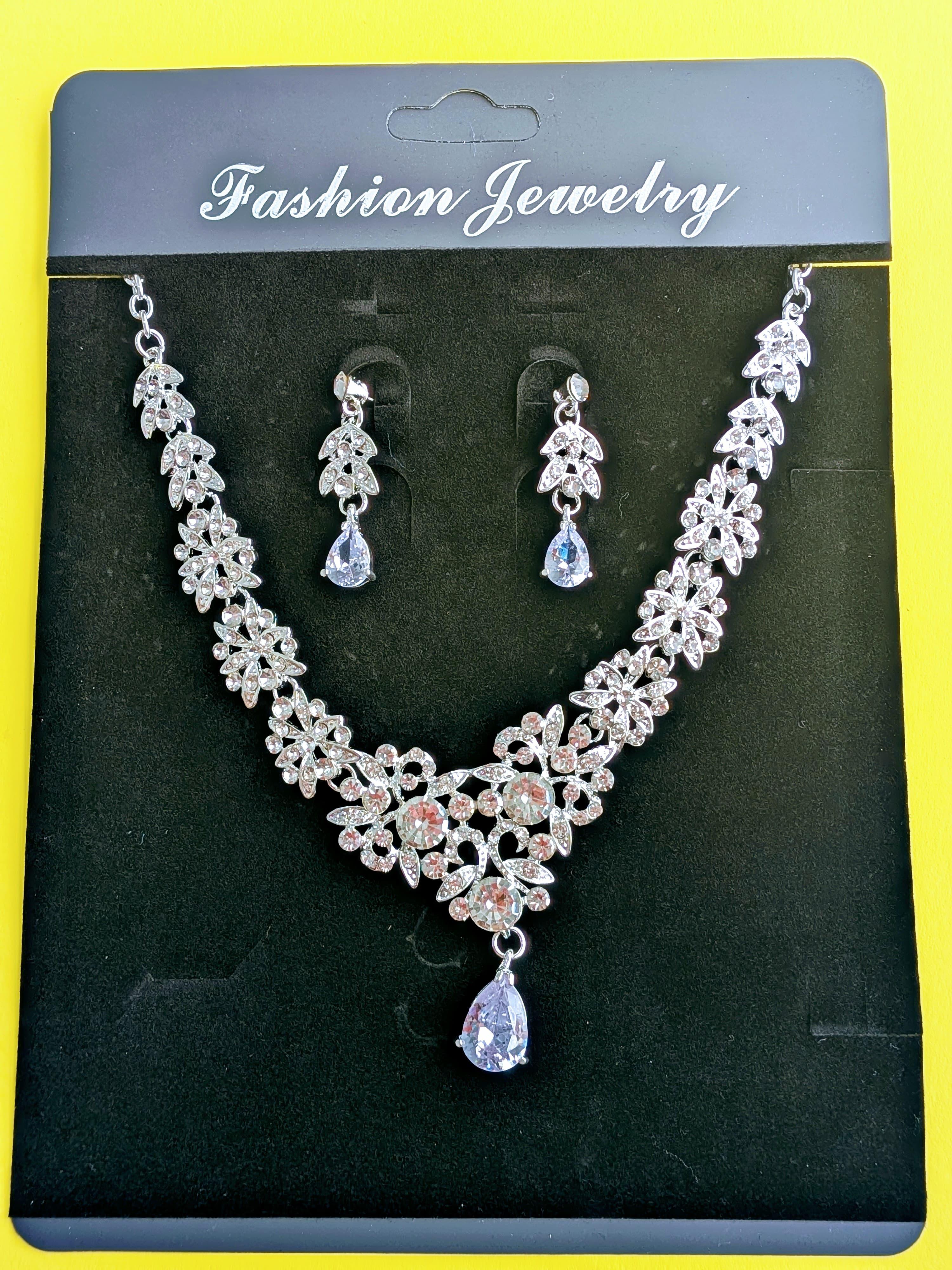 High End Luxury Crown Necklace Earrings set For Bride, Weeding Dress Jewelry, Weeding Necklace, Weeding Jewelry High End Grand - RizQ Life 