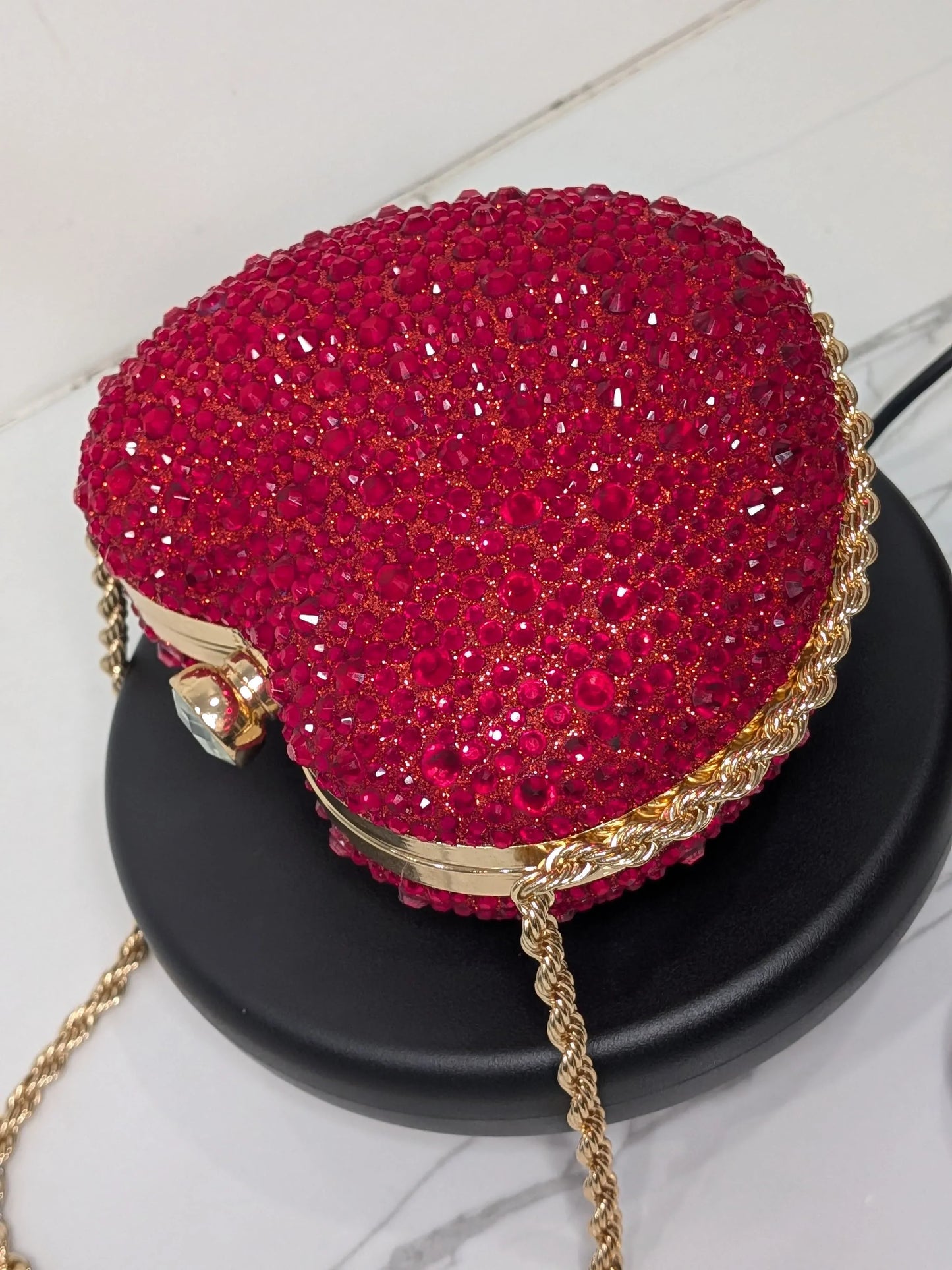 Rhinestone Crystal Clutch Bag, Luxury Bridal Evening Purse with Chain, Elegant Wedding & Formal Party Handbag - RizQ Life 
