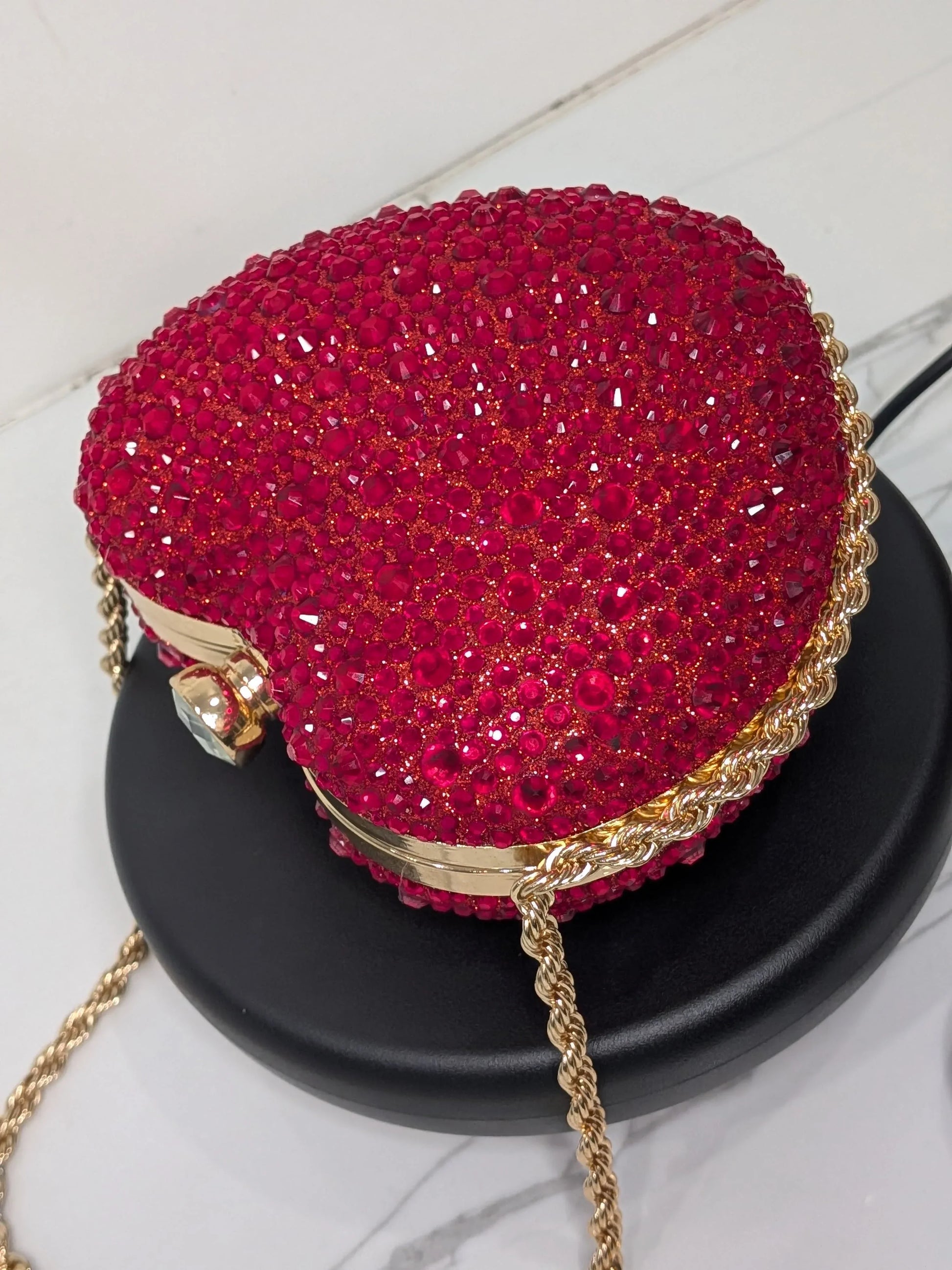 Rhinestone Crystal Clutch Bag, Luxury Bridal Evening Purse with Chain, Elegant Wedding & Formal Party Handbag - RizQ Life 