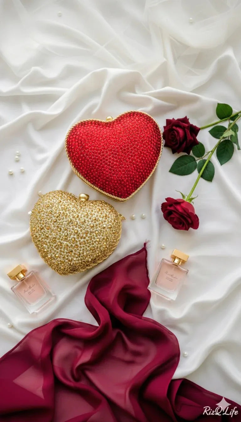 Rhinestone Crystal Clutch Bag, Luxury Bridal Evening Purse with Chain, Elegant Wedding & Formal Party Handbag - RizQ Life 