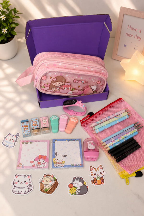 Luxe Back-to-School Bundle | Calming Pastel Aesthetics & Multi-Compartment Organizer