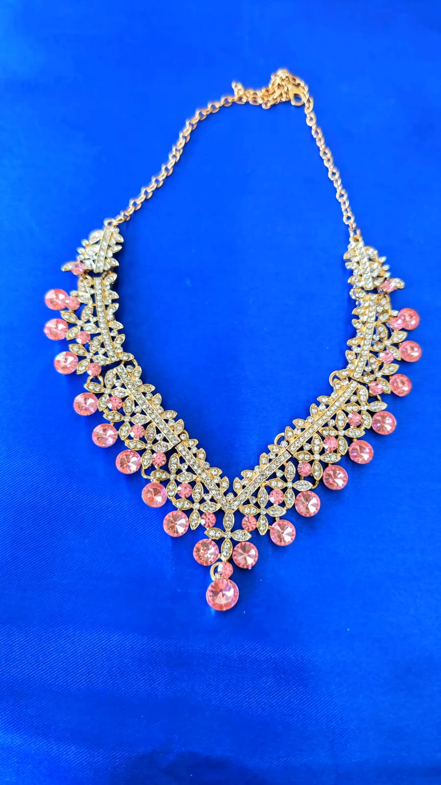 RizQ Life Exclusive: Blush Pink Rhinestone Bridal & Evening Jewelry Set