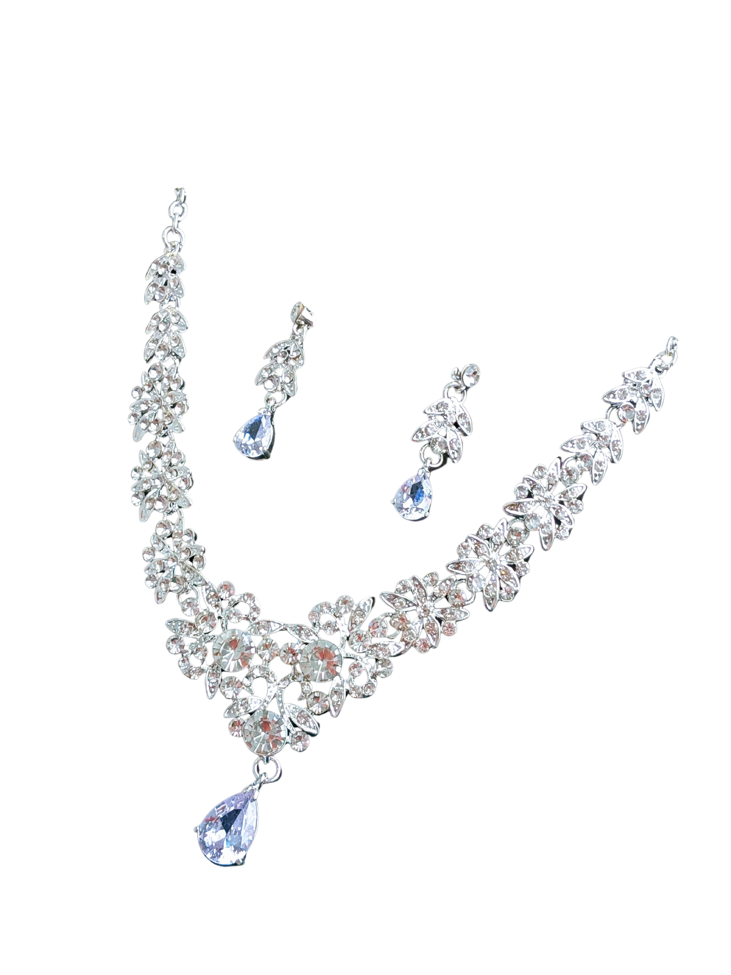 High End Luxury Crown Necklace Earrings set For Bride, Weeding Dress Jewelry, Weeding Necklace, Weeding Jewelry High End Grand