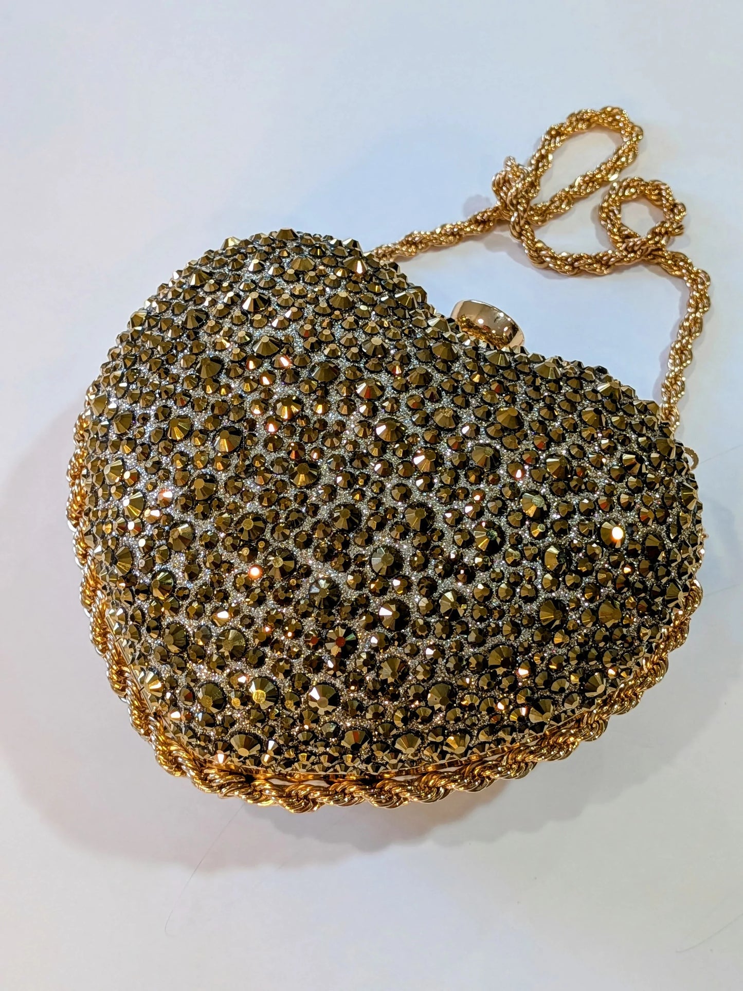 Rhinestone Crystal Clutch Bag, Luxury Bridal Evening Purse with Chain, Elegant Wedding & Formal Party Handbag - RizQ Life 