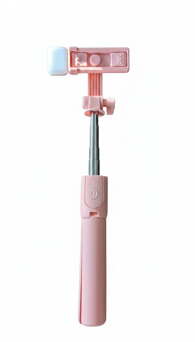 Wireless Selfie Stick Tripod with Built-In Beauty Fill Light