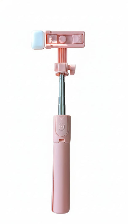 Wireless Selfie Stick Tripod with Built-In Beauty Fill Light