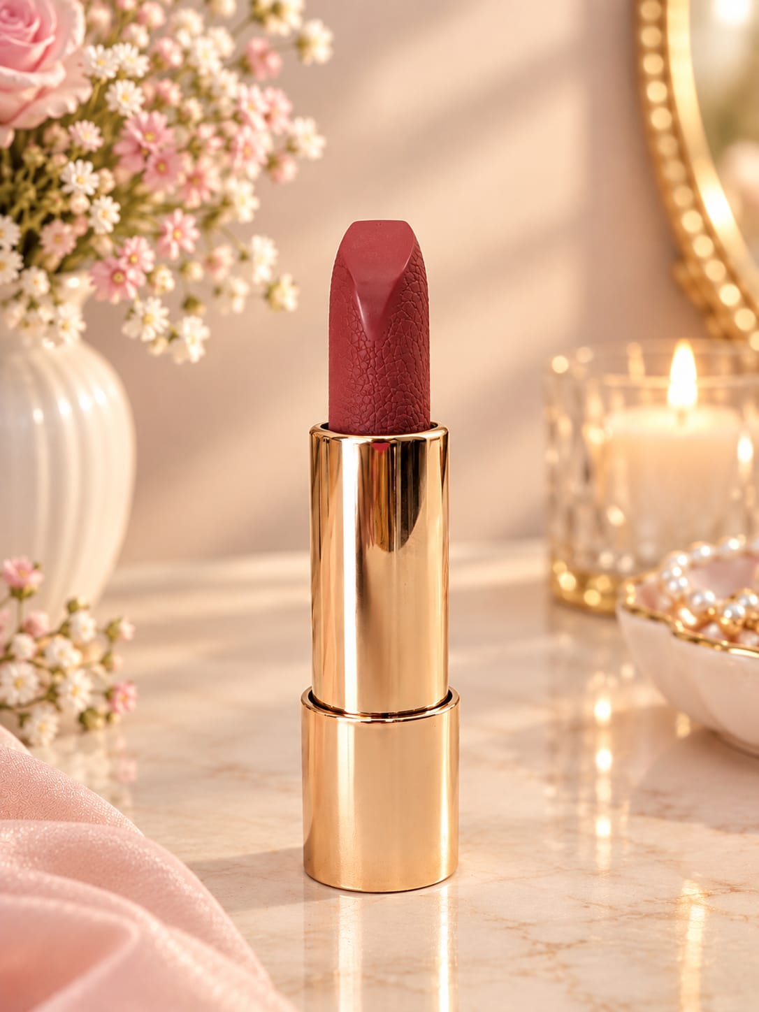 Crystal Case Velvet Matte Lipstick Set - Long Lasting, High Pigmented, 3 Shades