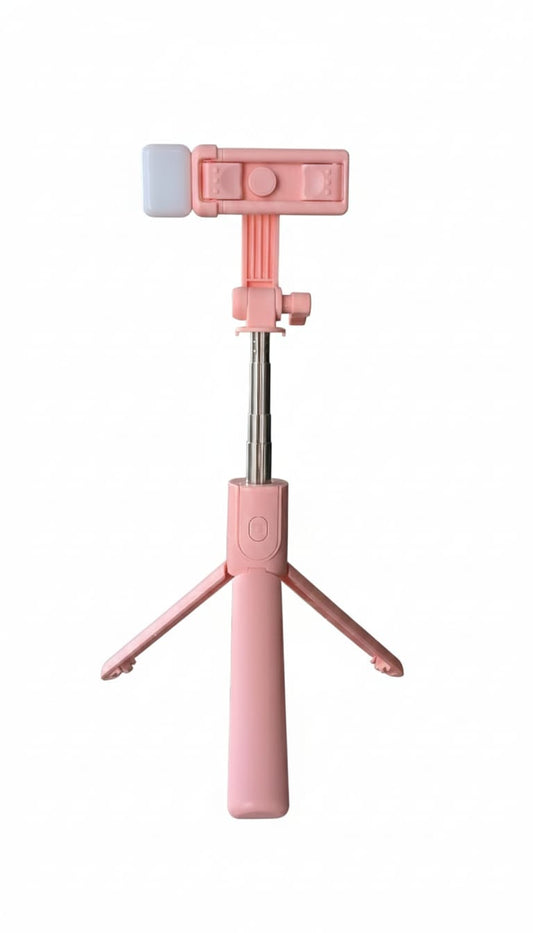 Wireless Selfie Stick Tripod with Built-In Beauty Fill Light