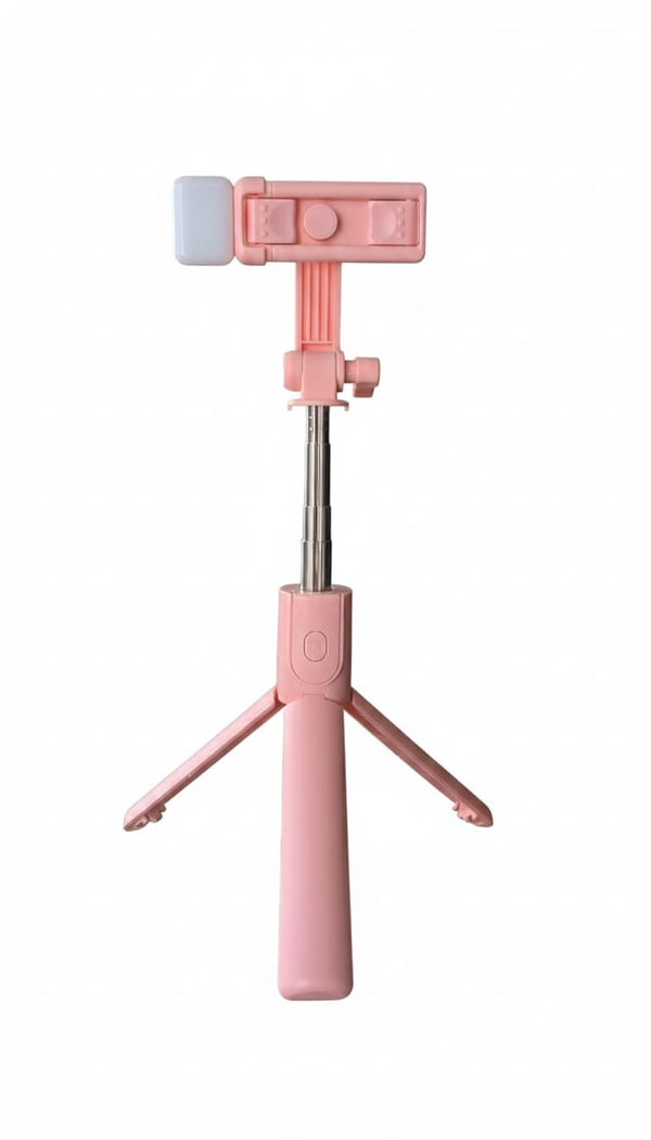 Wireless Selfie Stick Tripod with Built-In Beauty Fill Light