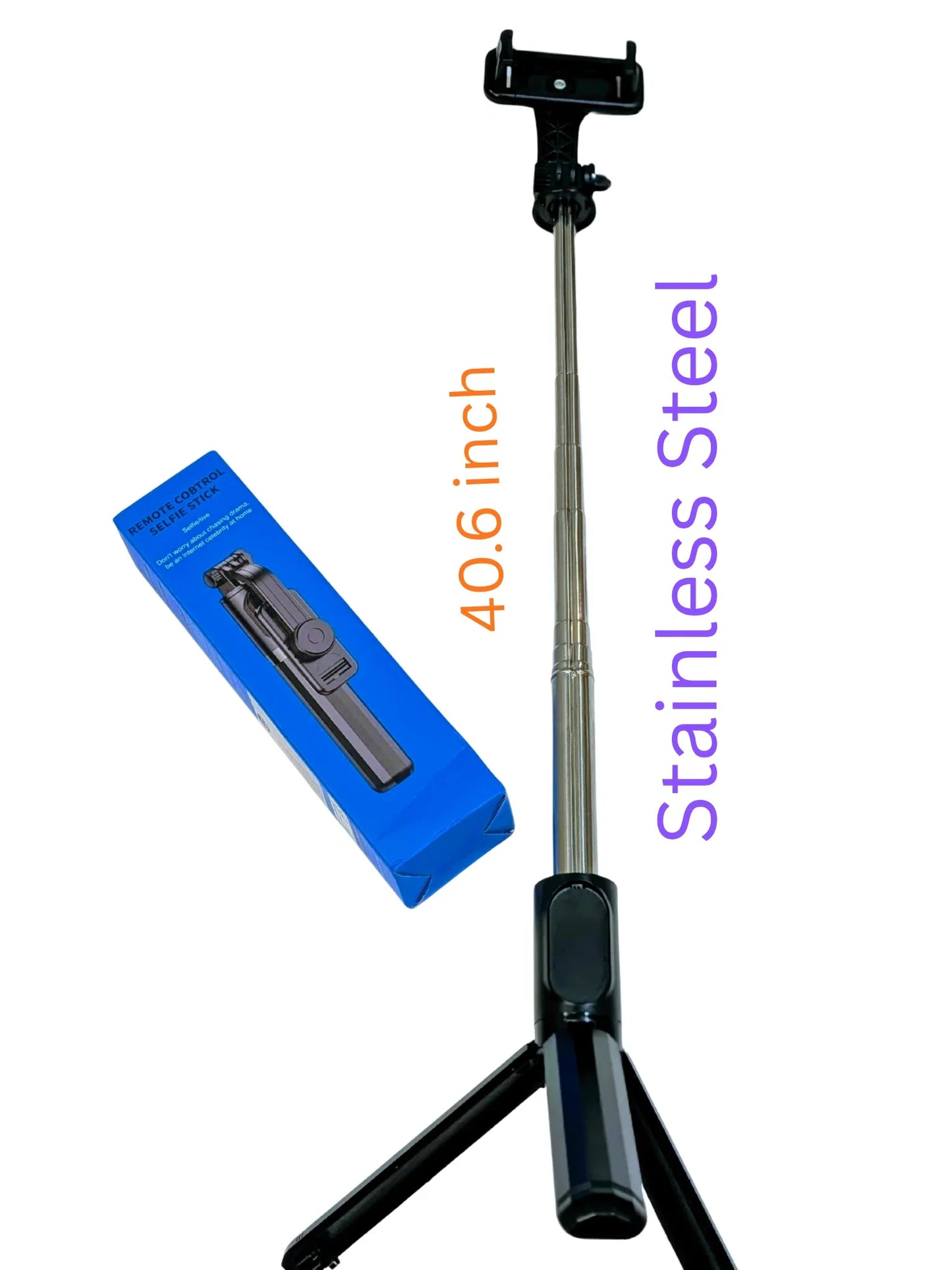 Wireless Remote Selfie Stick for iPhone & Android - Foldable Mini Tripod - RizQ Life 