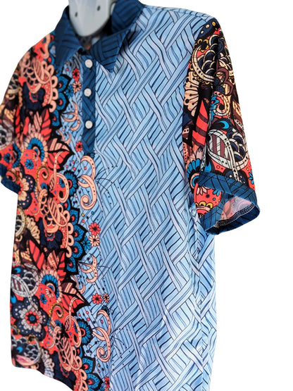 Men's casual Short sleeve 3D Print Short Sleeve Polo shirt - RizQ Life 