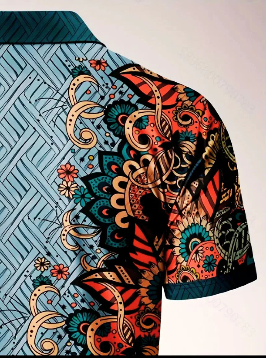 Men's casual Short sleeve 3D Print Short Sleeve Polo shirt - RizQ Life 