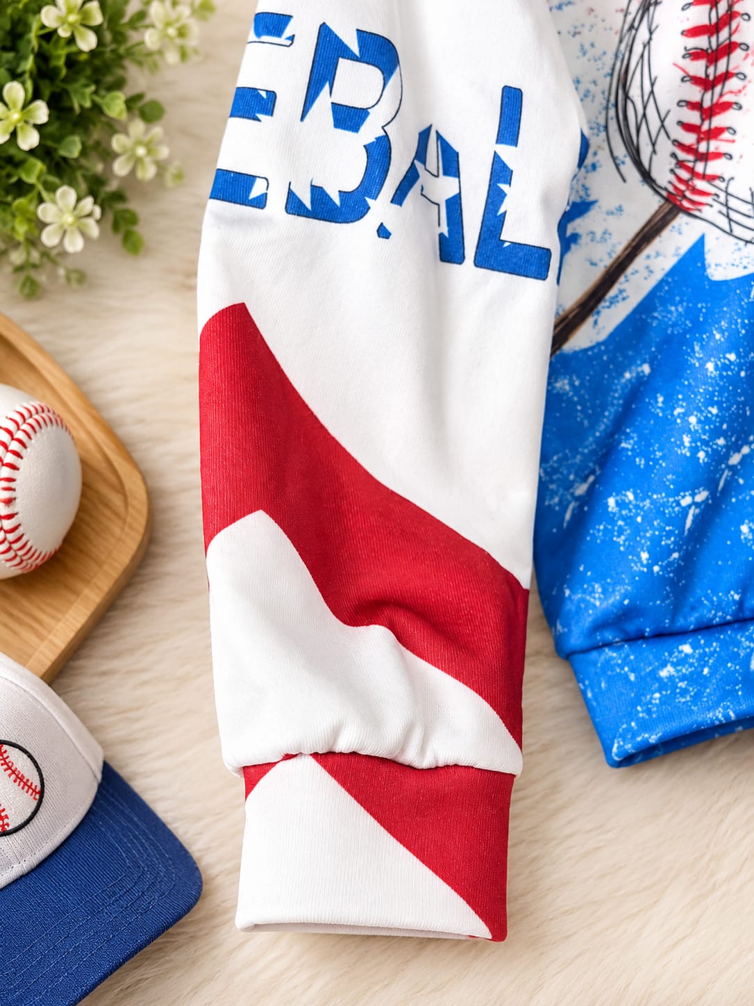 Kids USA Baseball Fleece Pullover Hoodie