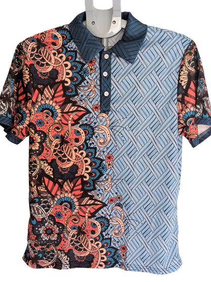 Men's casual Short sleeve 3D Print Short Sleeve Polo shirt - RizQ Life 